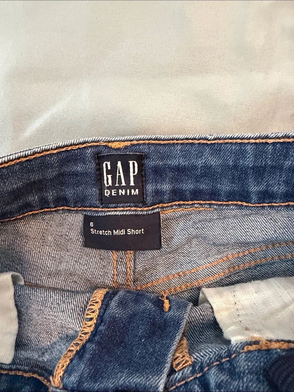 GAP Girls Denim Shorts - Light Blue Frayed Hem